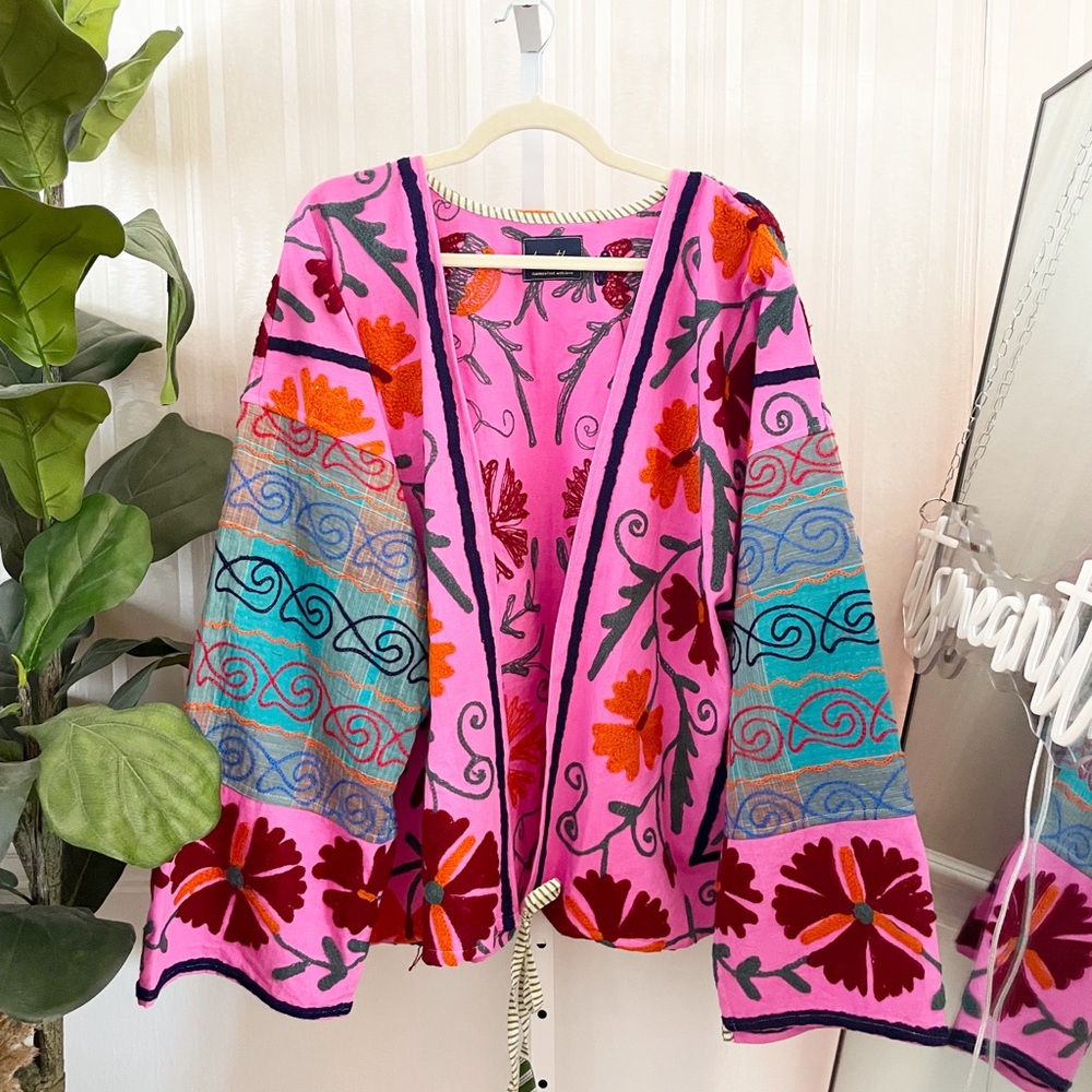 Kantha Suzani Embroidered Jacket Kantha Karma OS